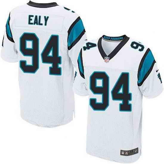 Nike Panthers #94 Kony Ealy White Mens Stitched NFL Elite Jersey